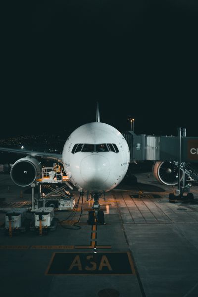Flugzeug in Parkposition